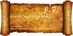 Jurányi Florina névjegykártya